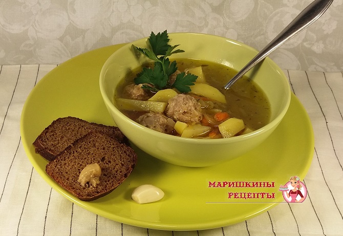 Картофельный суп с фрикадельками
