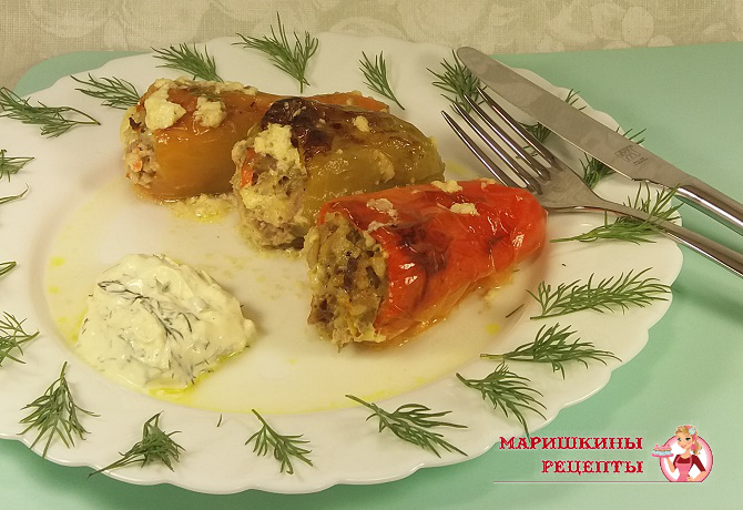 Перцы фаршированные запеченные в духовке